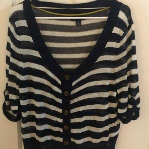 Tommy Hilfiger Blue and White Stripe Button Down